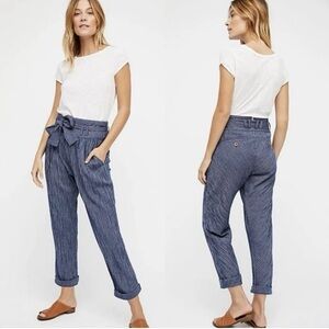 Free People Rumors High Waist Crinkle Paper Bag Waist Pant
